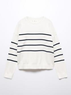 Mango Kids' Jin Knit Sweatshirt, Natural White