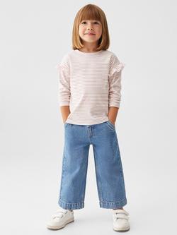 Mango Baby Garbi Striped Ruffle Long Sleeve T-Shirt - view 2, Pink