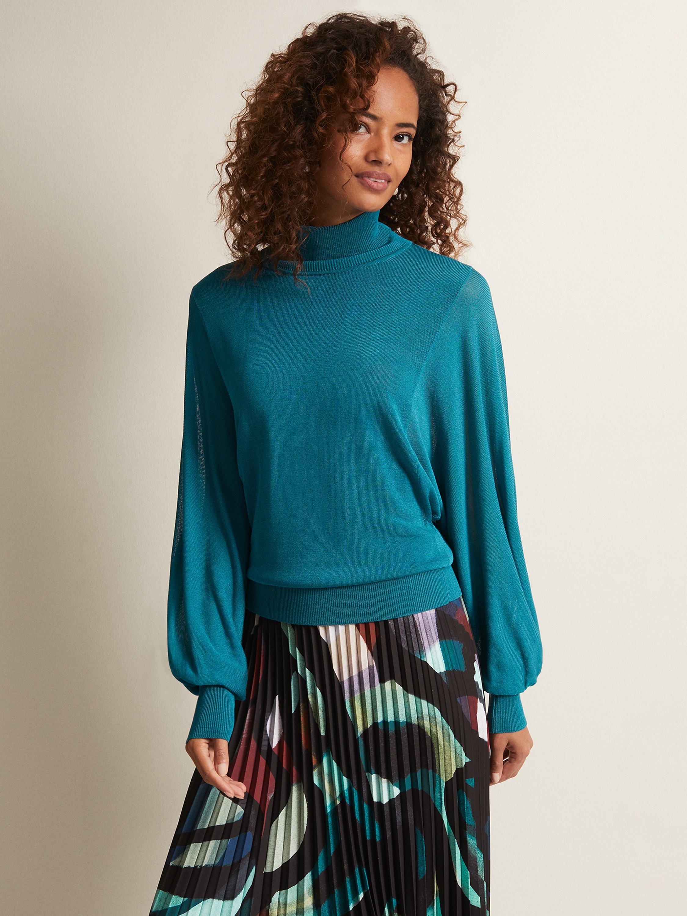 Phase Eight Loletta Drama Jumper, Teal
