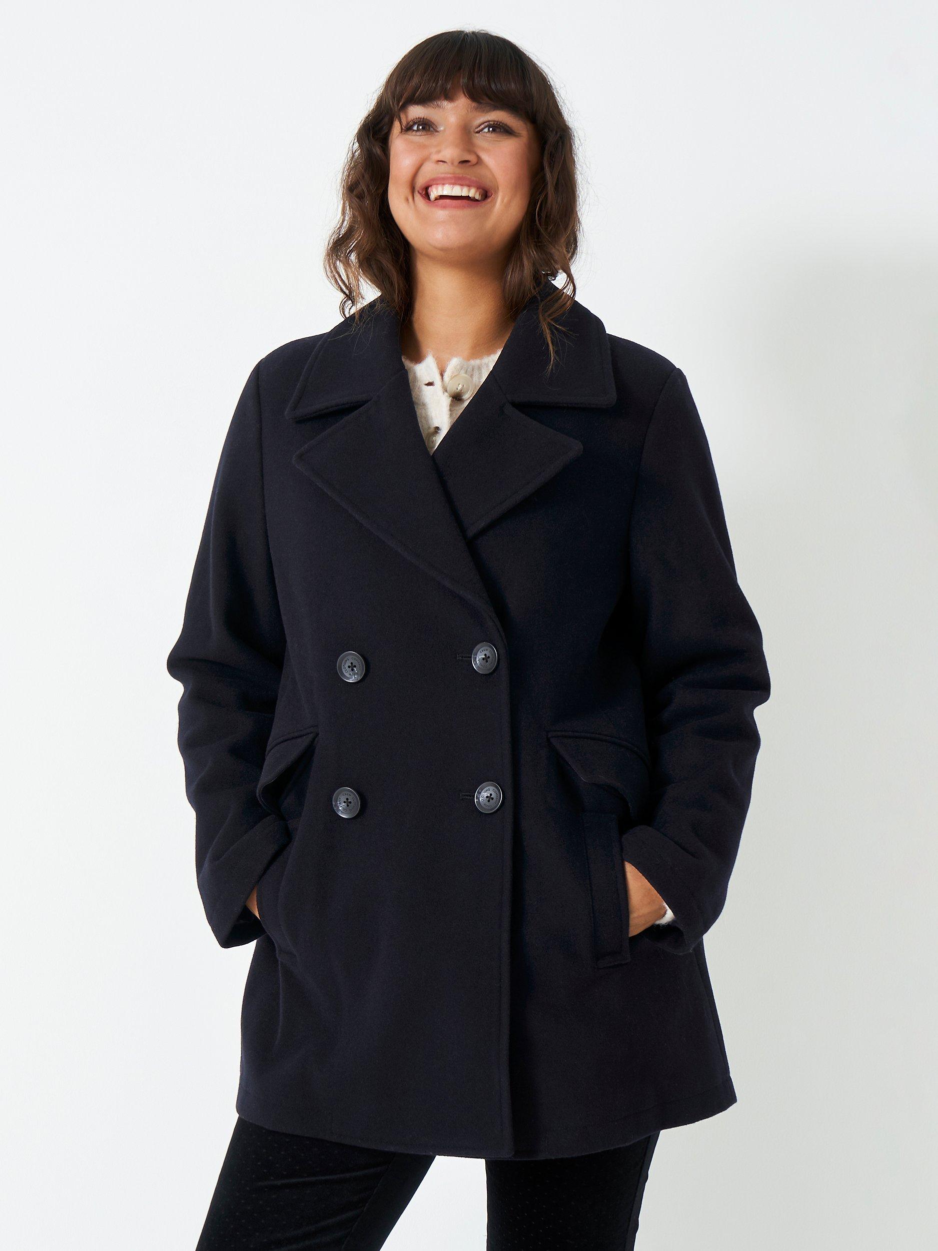 John lewis navy coat best sale