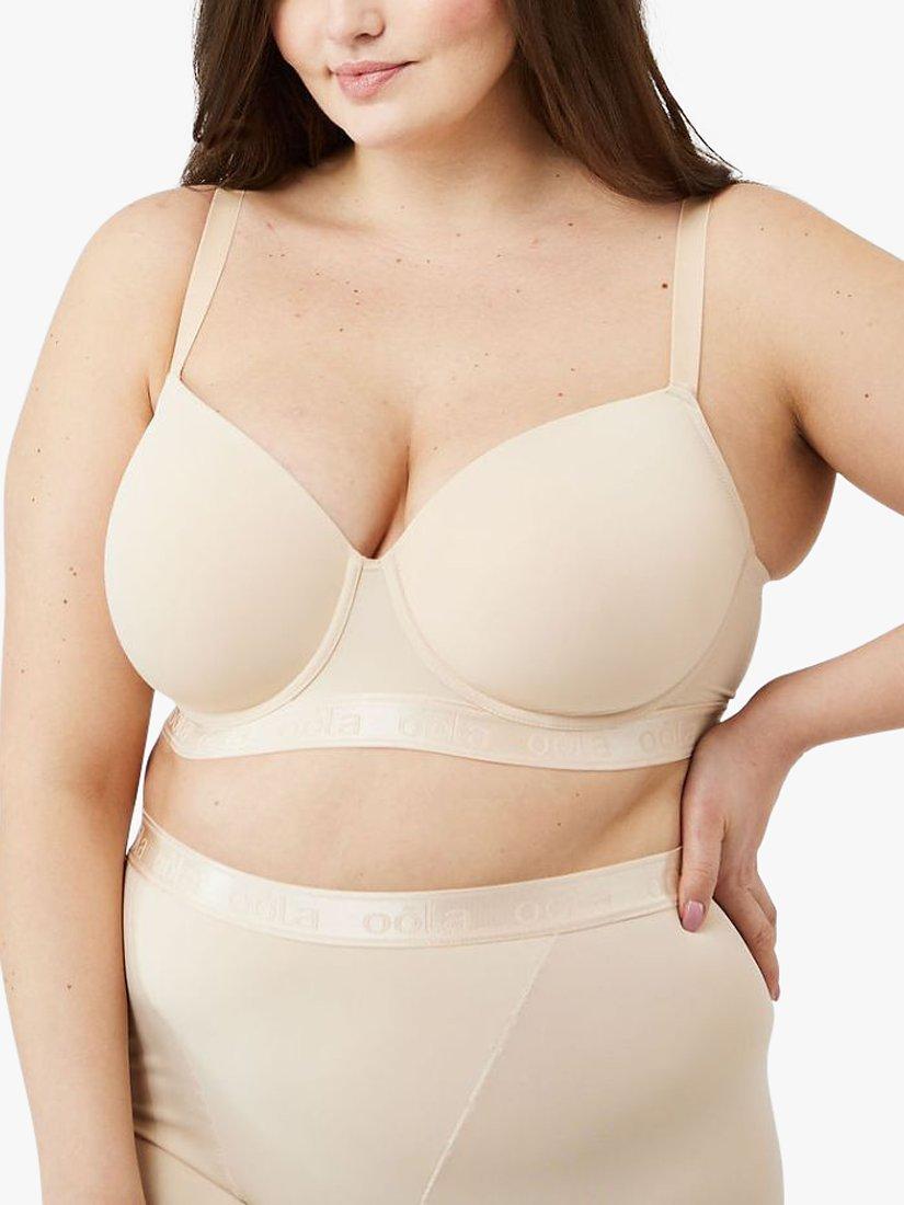 Product image 1 of 6, which shows Oola Lingerie Everyday Moulded T-Shirt Bra, Latte, 40D
