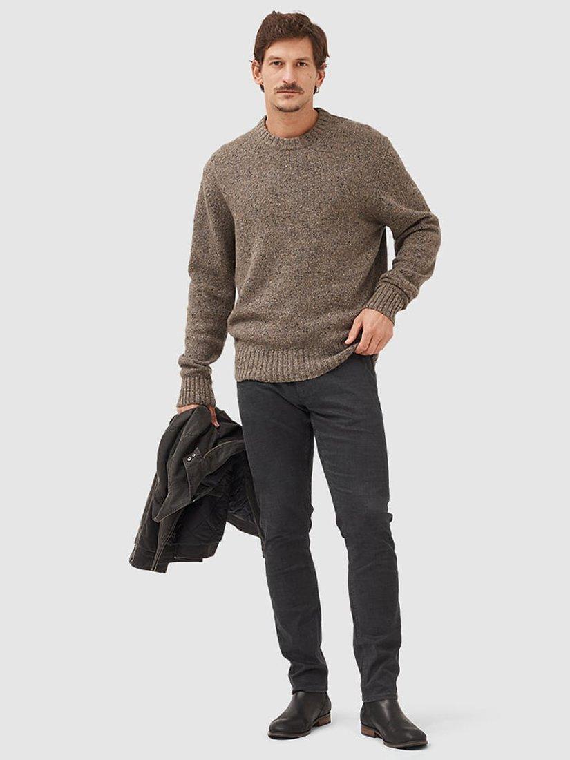 Product image 2 of 5, which shows Rodd & Gunn Cox Road Merino Wool Blend Jumper, Gravel, XS