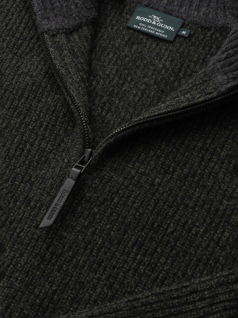 Product image 6 of 6, which shows Rodd & Gunn Robbies Road Lambswool Quarter Zip Neck Jumper, Jungle, XS