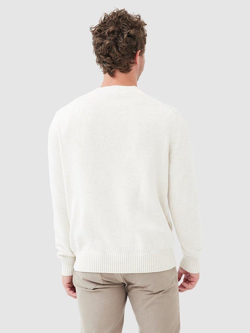 Product image 3 of 5, which shows Rodd & Gunn Gunn Knitted Cotton Crew Neck Jumper, Natural, XS