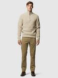 Rodd & Gunn Robbies Road Lambswool Quarter Zip Neck Jumper, Sand