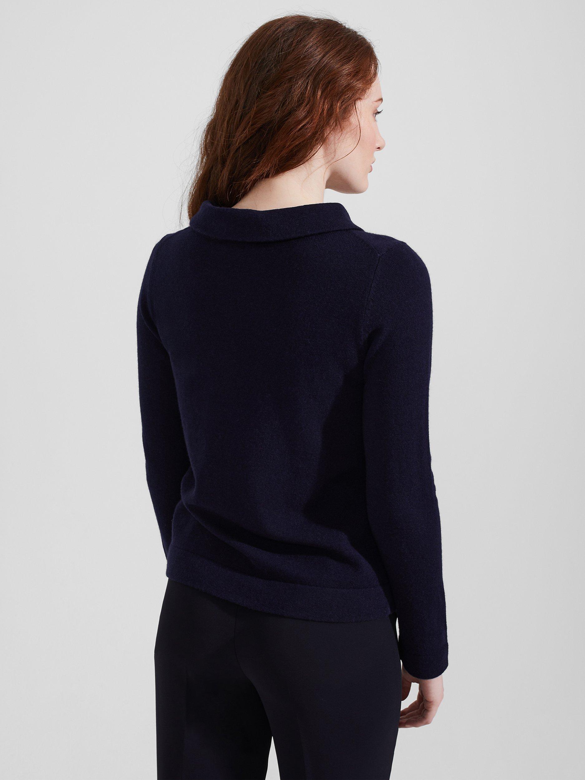 Hobbs Audrey Cashmere and Wool Jumper Navy XS