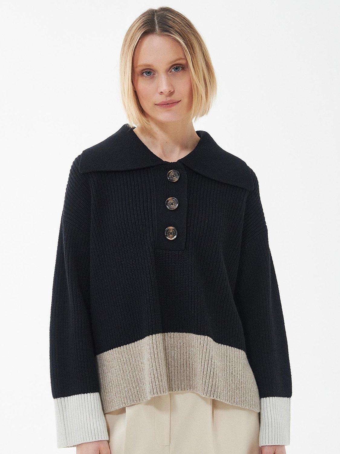Barbour Marsha Knitted Jumper, Black