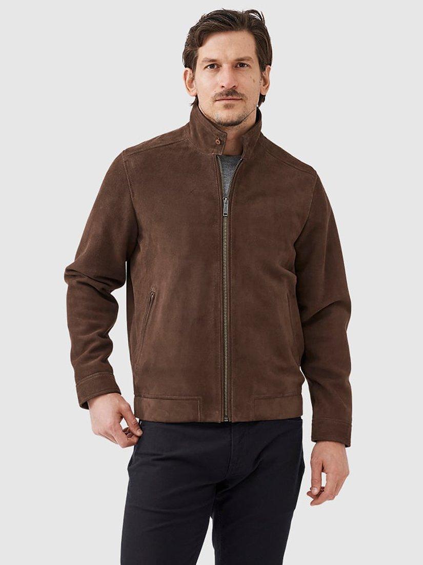 Rodd Gunn Glen Massey Leather Jacket Taupe