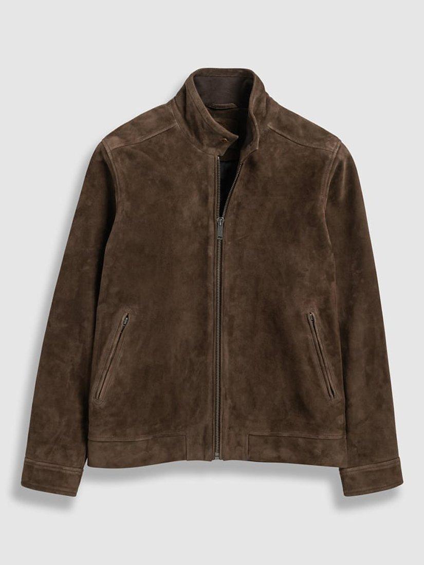 Product image 5 of 5, which shows Rodd & Gunn Glen Massey Premium Suede Leather Jacket, Taupe, S