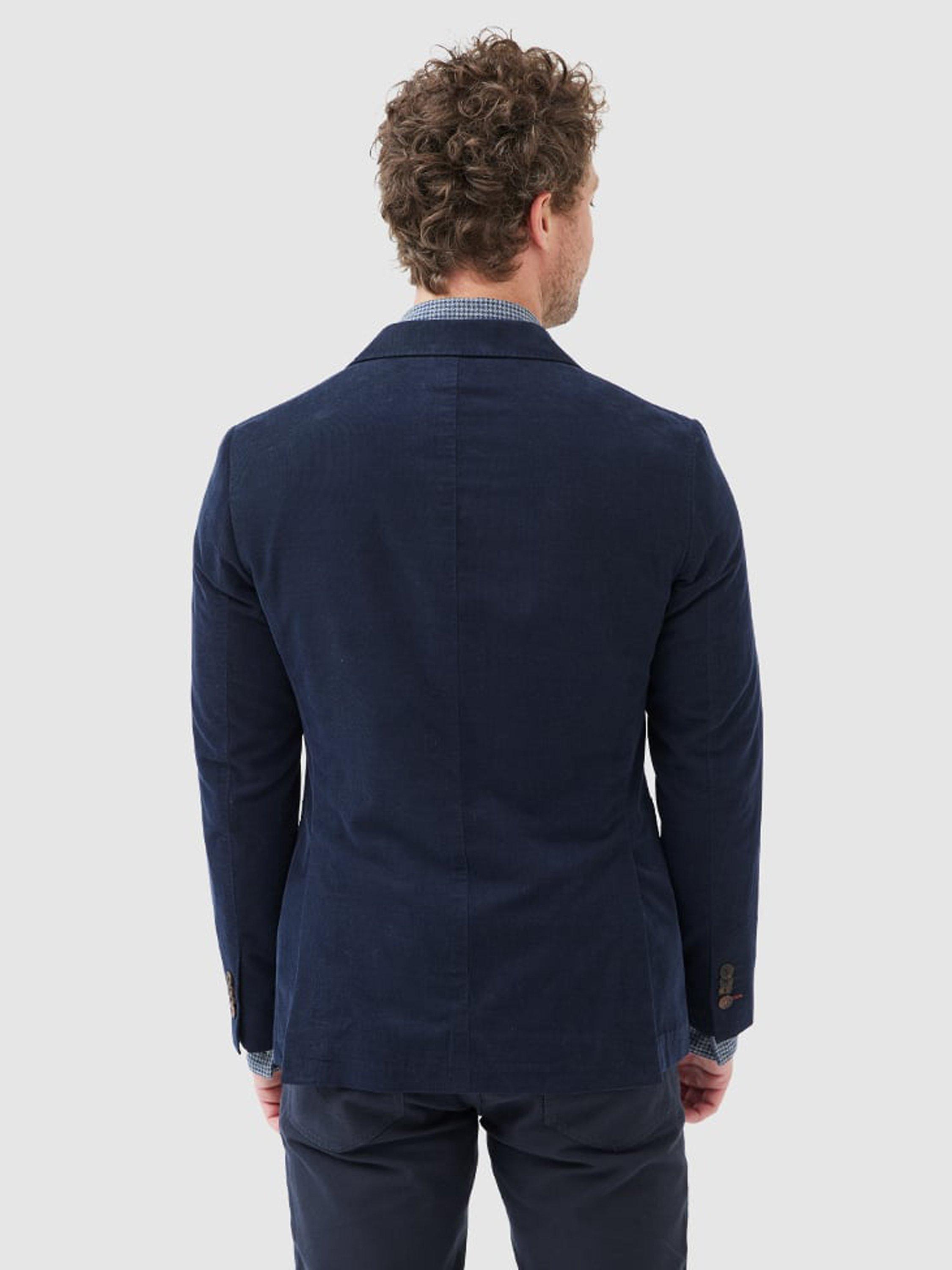 Product image 3 of 5, which shows Rodd & Gunn Saint Bathans Cotton Corduroy Slim Fit Blazer, Navy, XS