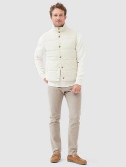 Rodd & Gunn Lake Ferry Padded Pique Cotton Gilet - view 2, Sand