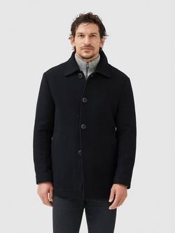 Rodd & Gunn Berkely Premium Virgin Wool City Coat, Navy, Navy