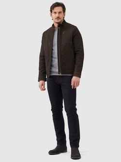 Rodd & Gunn Portobello Premium Suede Leather Harrington Jacket, Carob - view 2, Carob
