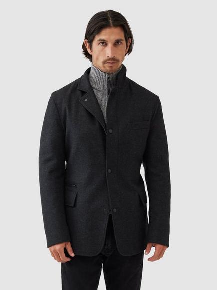 Rodd & Gunn Longbush Wool Blend Insulated Hybrid Jacket, Graphite