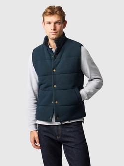 Rodd & Gunn Lake Ferry Padded Pique Cotton Gilet, Midnight