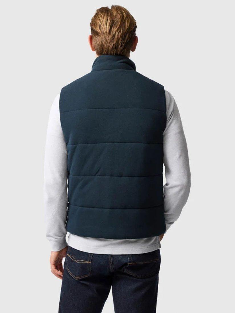 Product image 3 of 6, which shows Rodd & Gunn Lake Ferry Padded Pique Cotton Gilet, Midnight, XS