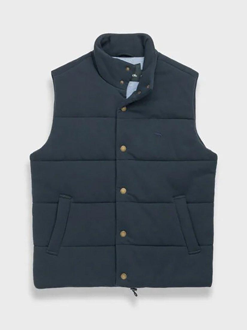 Product image 5 of 6, which shows Rodd & Gunn Lake Ferry Padded Pique Cotton Gilet, Midnight, XS