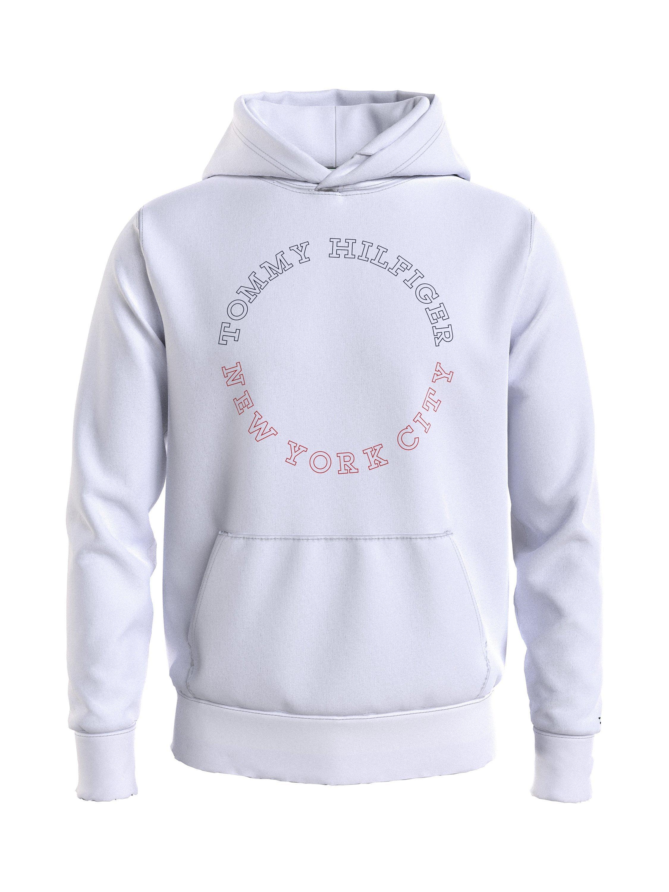 Tommy Hilfiger Round Logo Hoodie, White