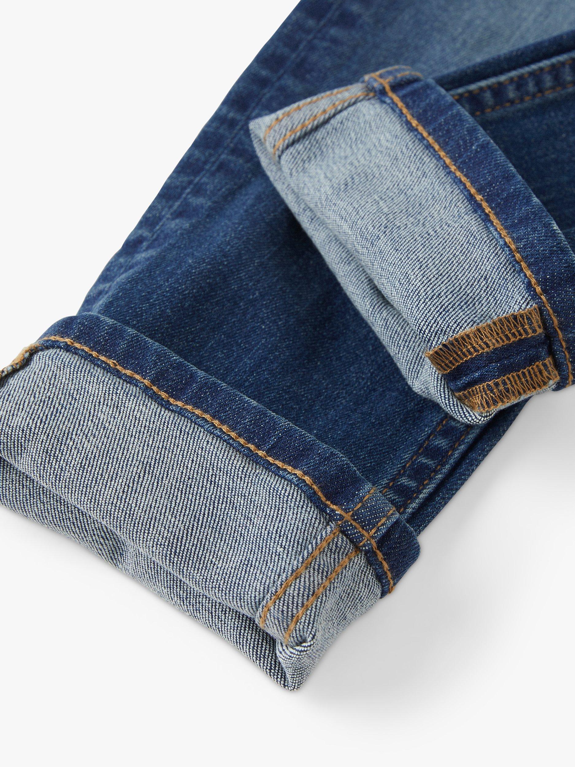 Product image 5 of 5, which shows Polarn O. Pyret Kids' Slim Fit Jeans, Blue, 12-18 months