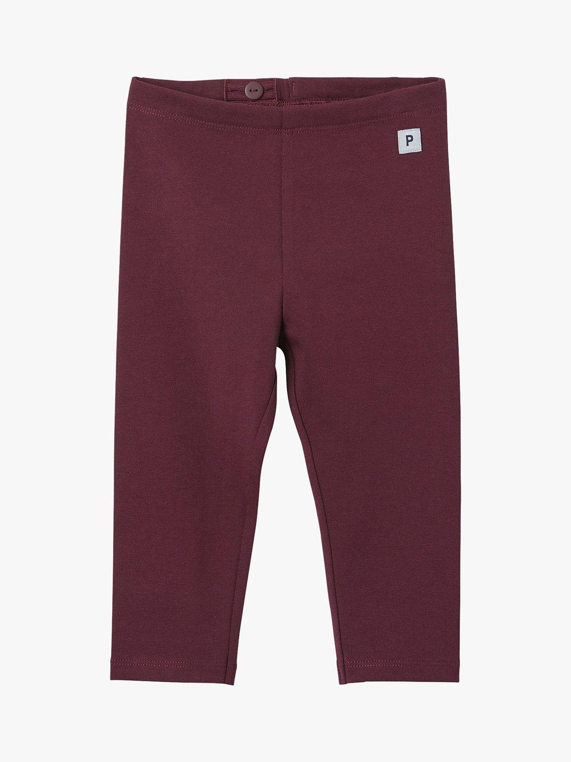 Polarn O. Pyret Baby GOTS Organic Cotton Adustable Waist Leggings, Red