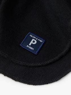 Polarn O. Pyret Kids' Wool Polo Warmer, Dark Sapphire - view 2, Dark Sapphire