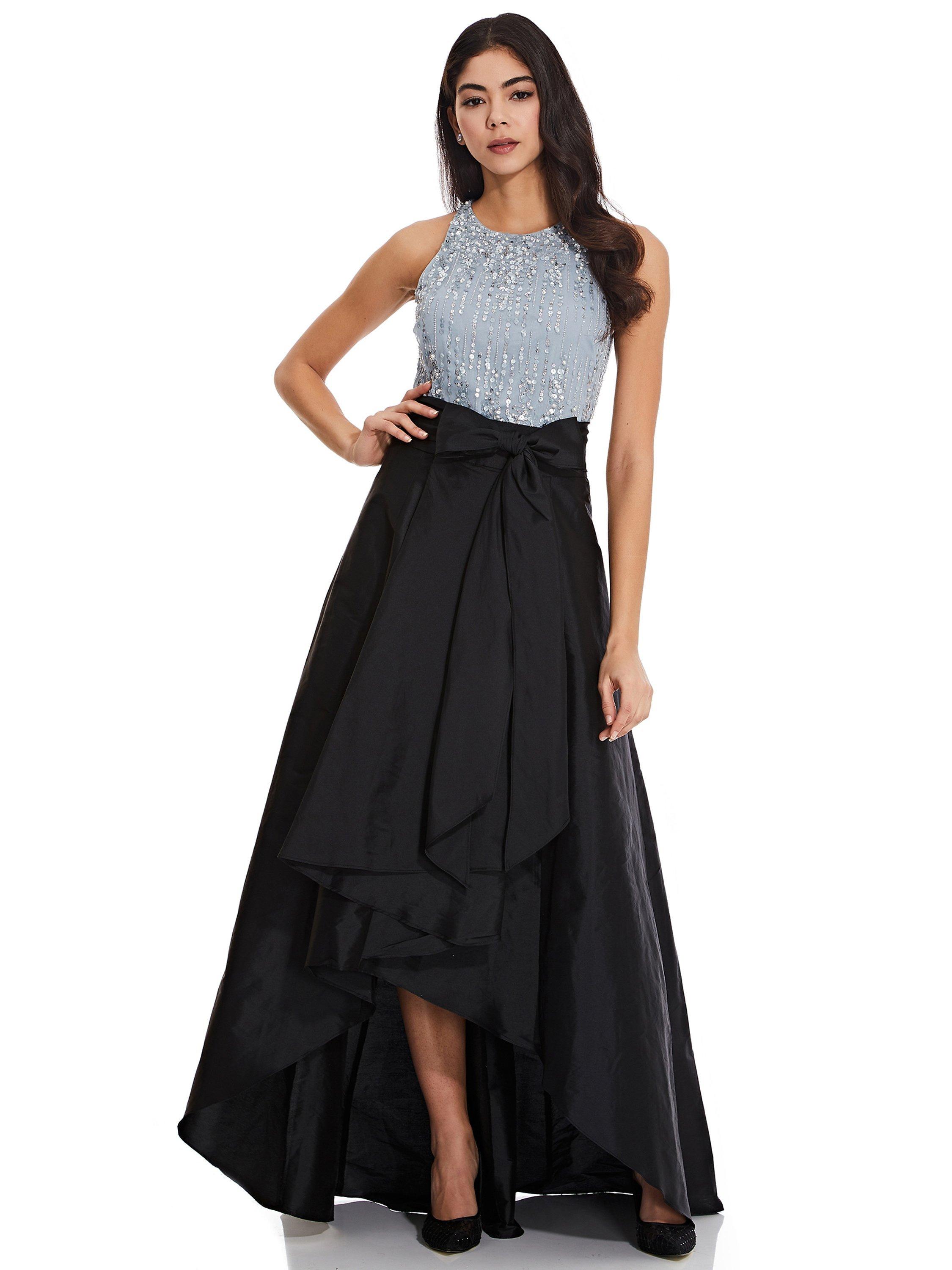 Adrianna Papell High Low Ball Skirt Black