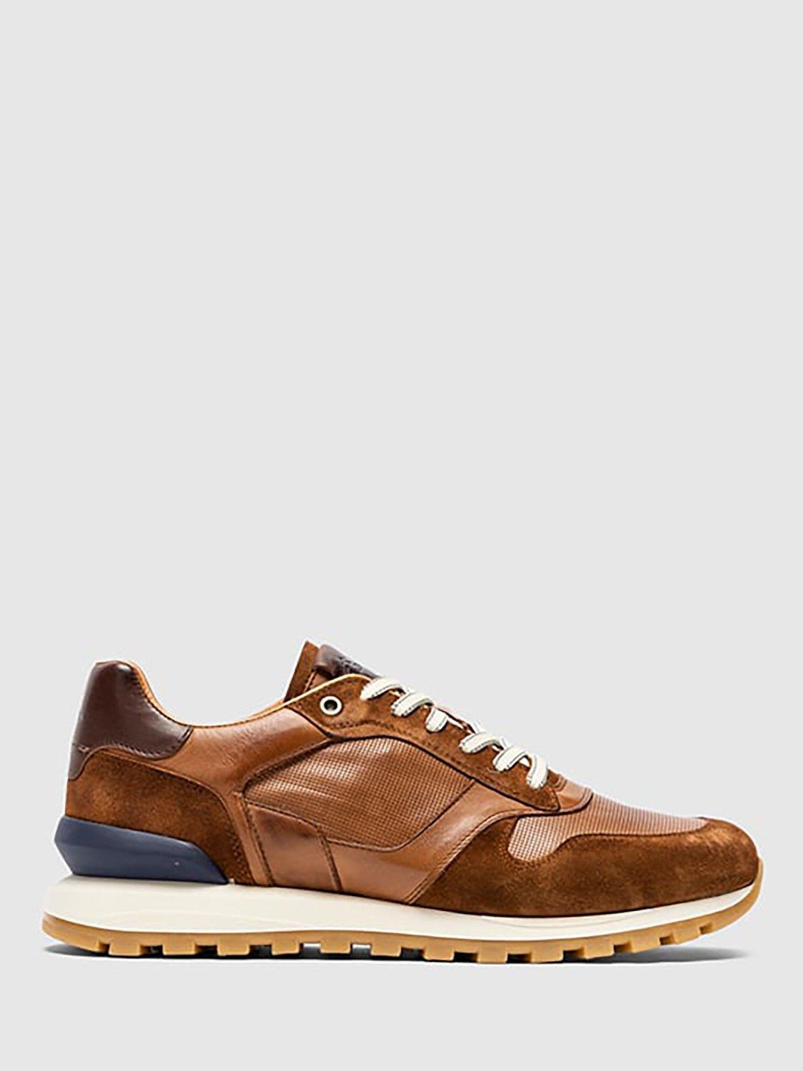 Product image 1 of 9, which shows Rodd & Gunn Quarry Hill Leather Suede Lace Up Trainers, Cognac, 41