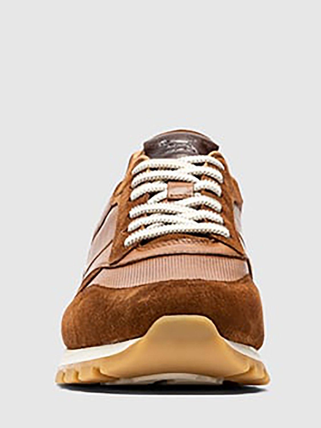 Product image 5 of 9, which shows Rodd & Gunn Quarry Hill Leather Suede Lace Up Trainers, Cognac, 41