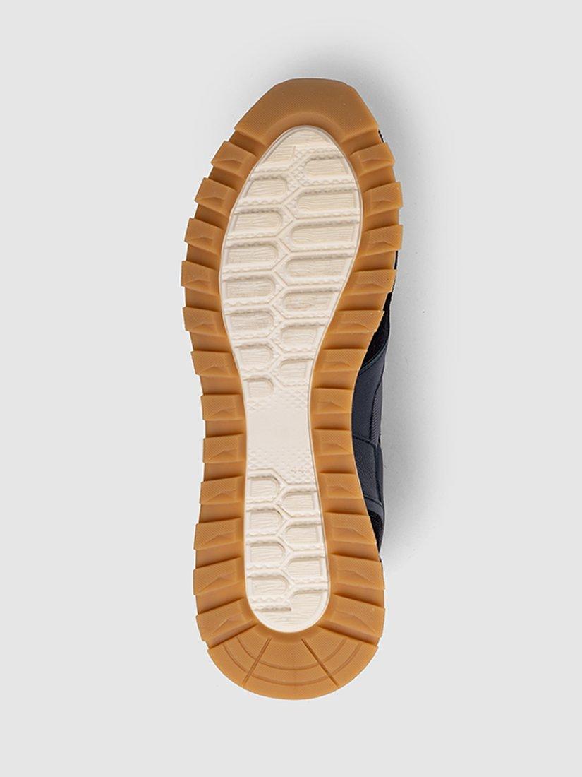Product image 5 of 11, which shows Rodd & Gunn Quarry Hill Leather Suede Lace Up Trainers, Navy, 45
