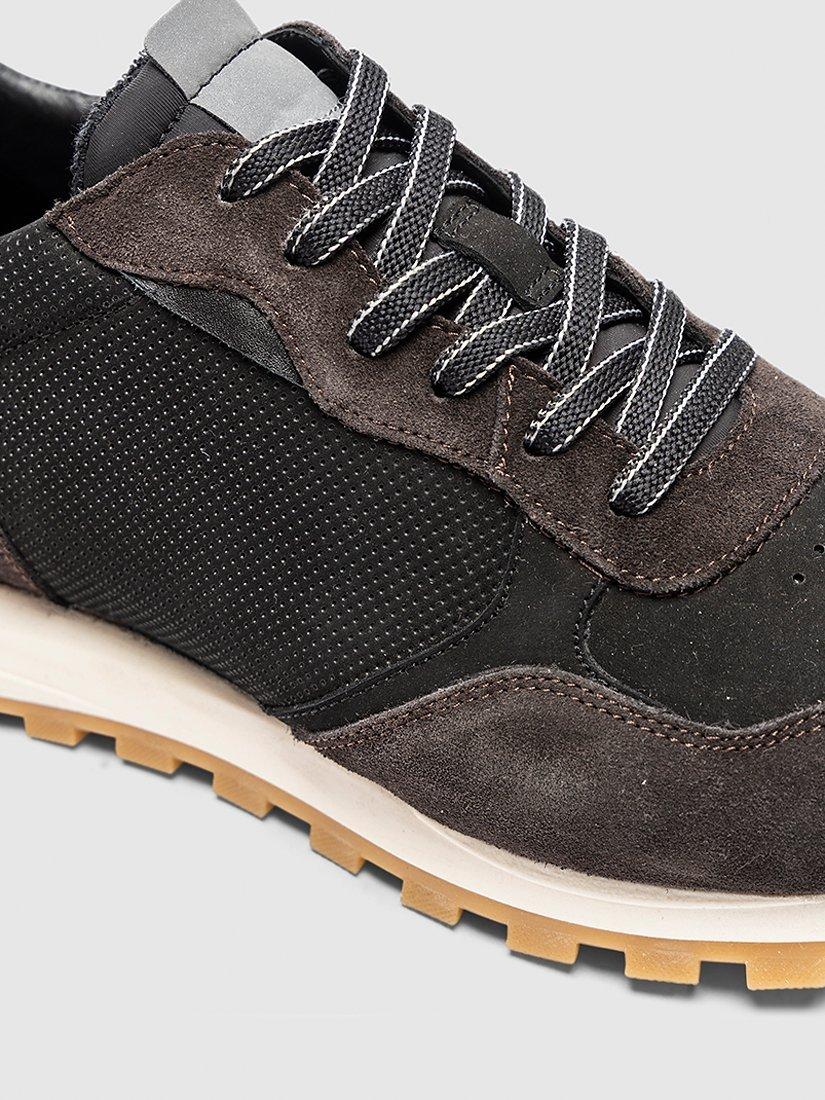 Product image 4 of 5, which shows Rodd & Gunn Queenstown Leather Suede Lace Up Trainers, Testa Di Moro, 44