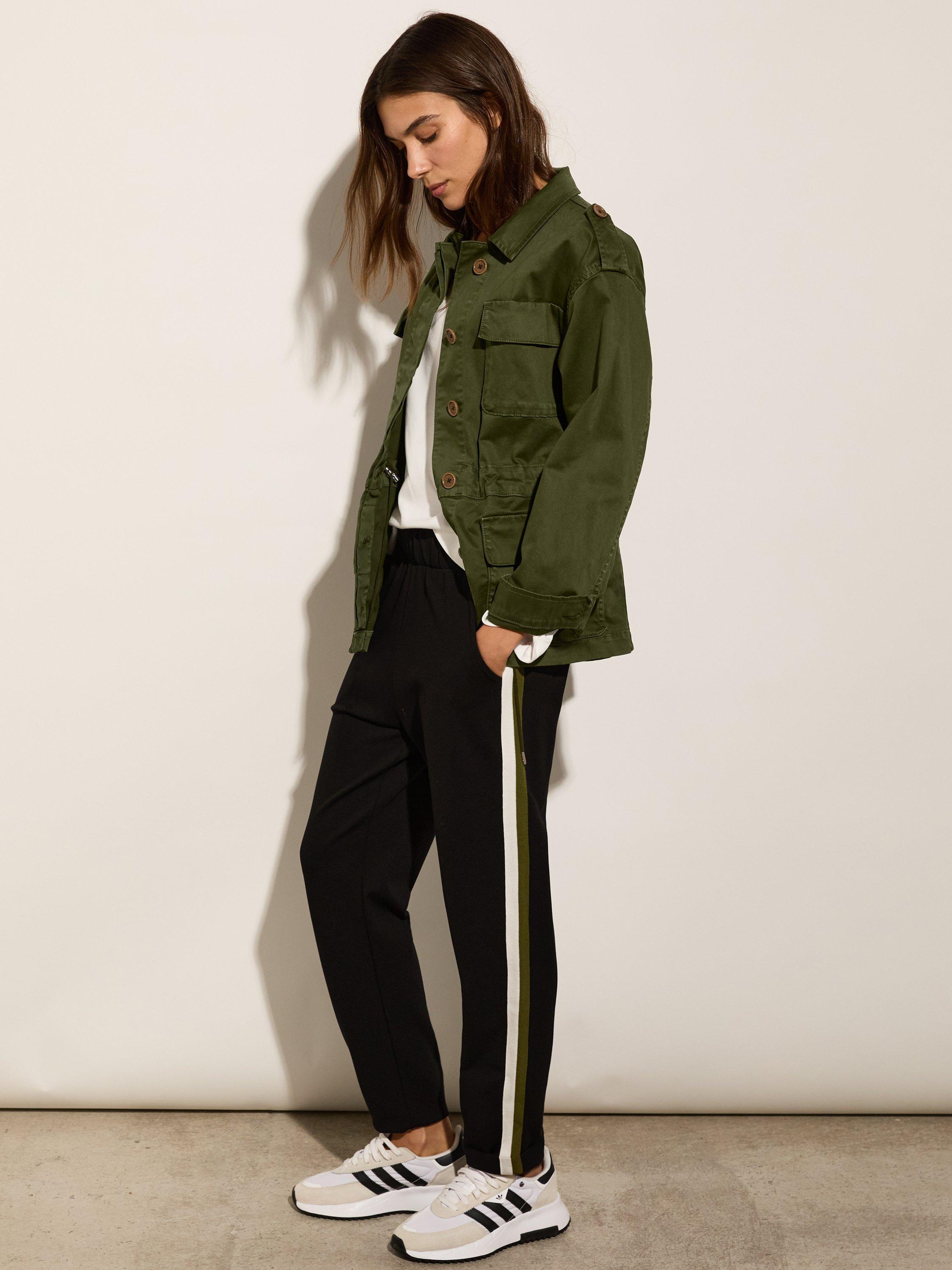 Product image 2 of 4, which shows Baukjen Jay Trousers, Caviar Black/Olive, 10