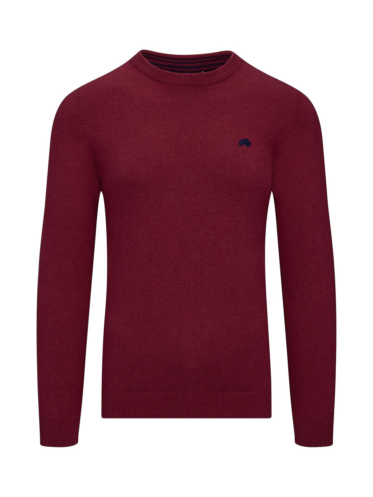 Raging Bull Lightweight Crew Neck Jumper, Berry