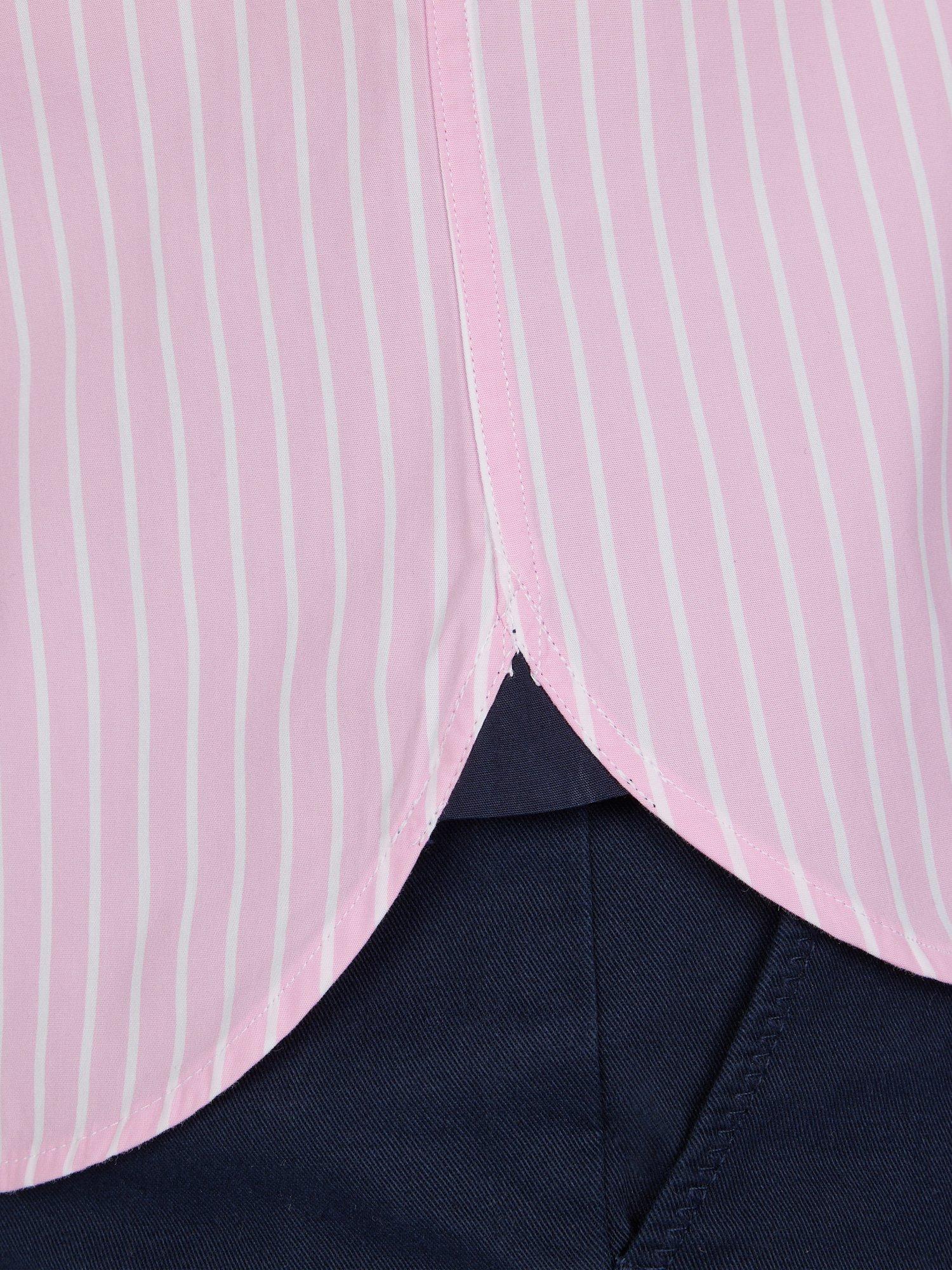 Product image 9 of 10, which shows Raging Bull Classic Long Sleeve Stripe Shirt, Pink, S