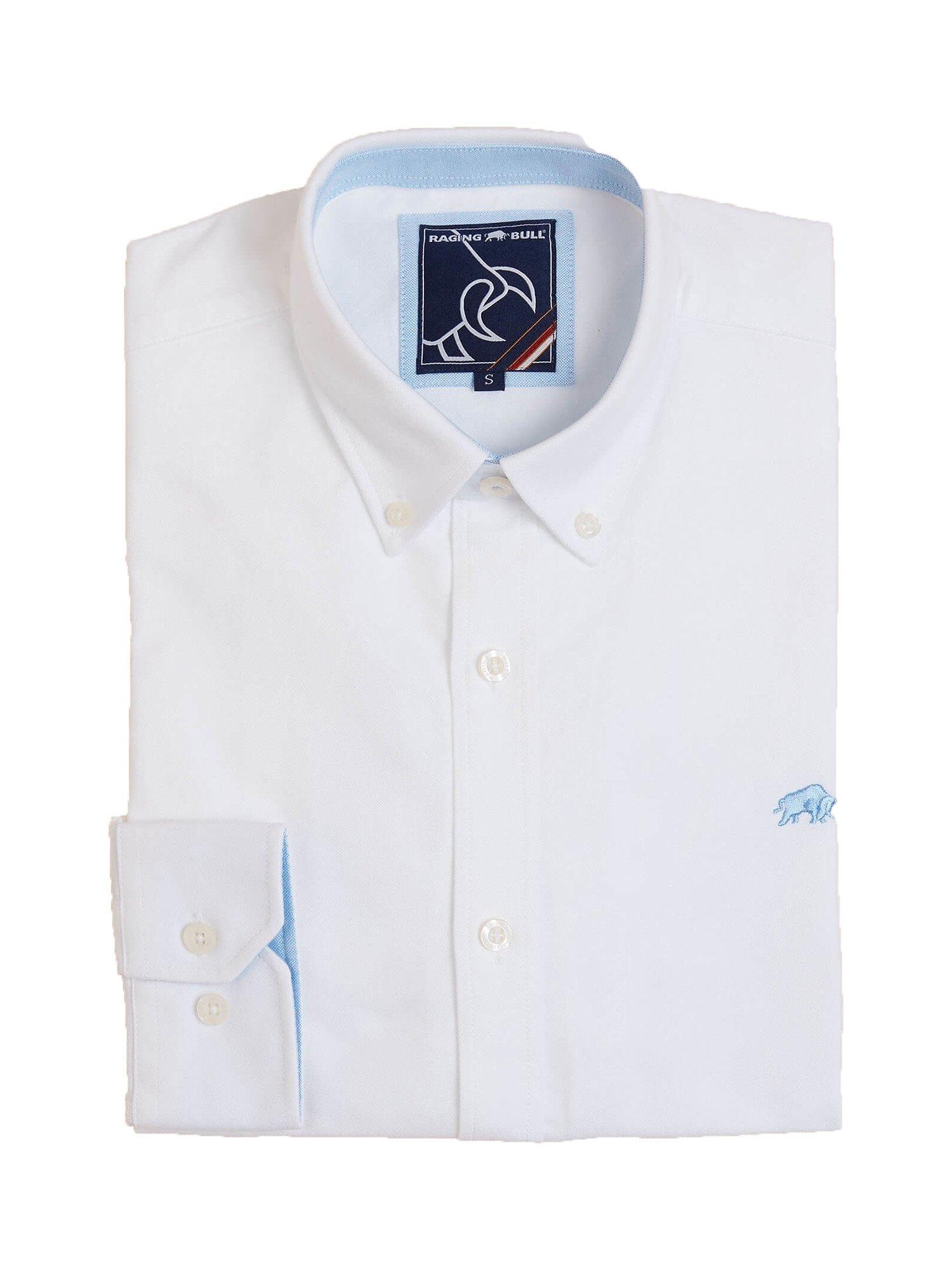 Product image 4 of 9, which shows Raging Bull Classic Oxford Shirt, White, S