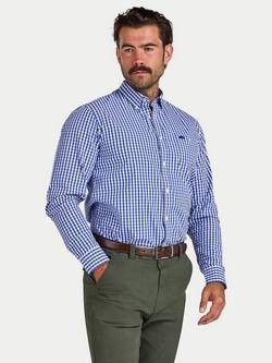 Raging Bull Long Sleeve Gingham Check Shirt, Navy
