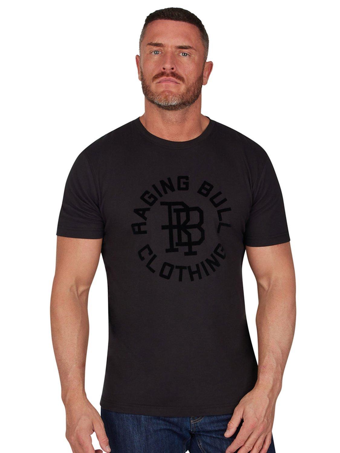 Raging Bull Tonal Monogram T-Shirt, Black