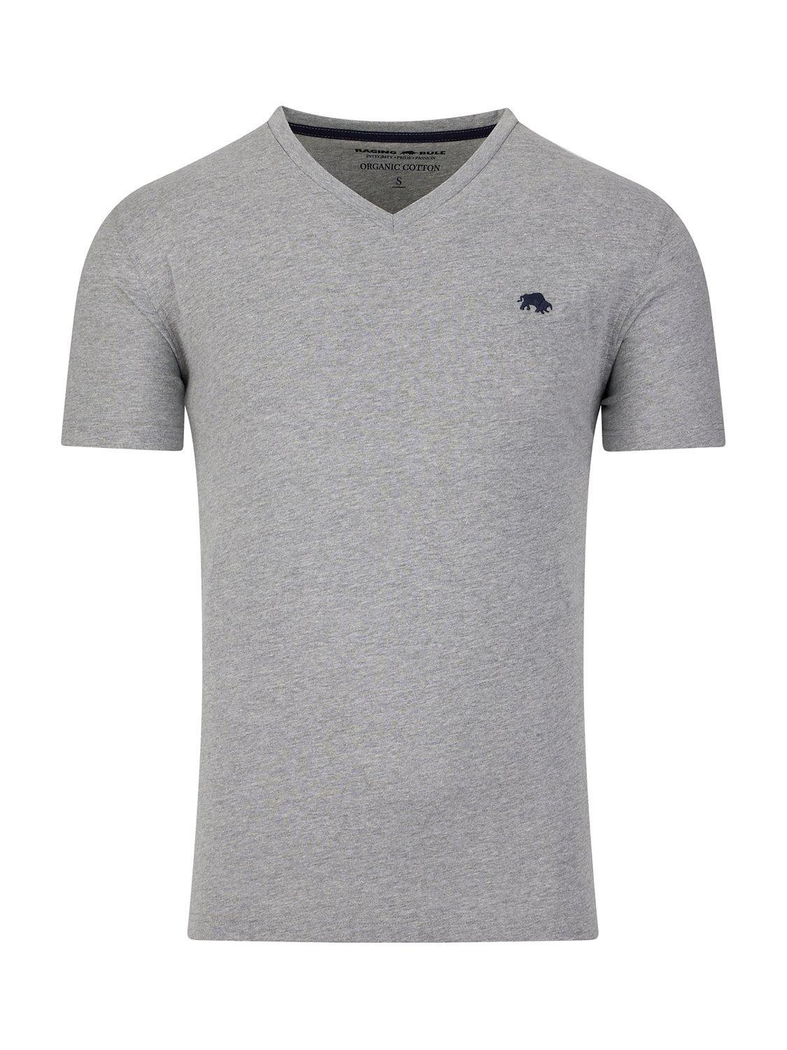 Raging Bull Classic V-Neck T-Shirt, Grey