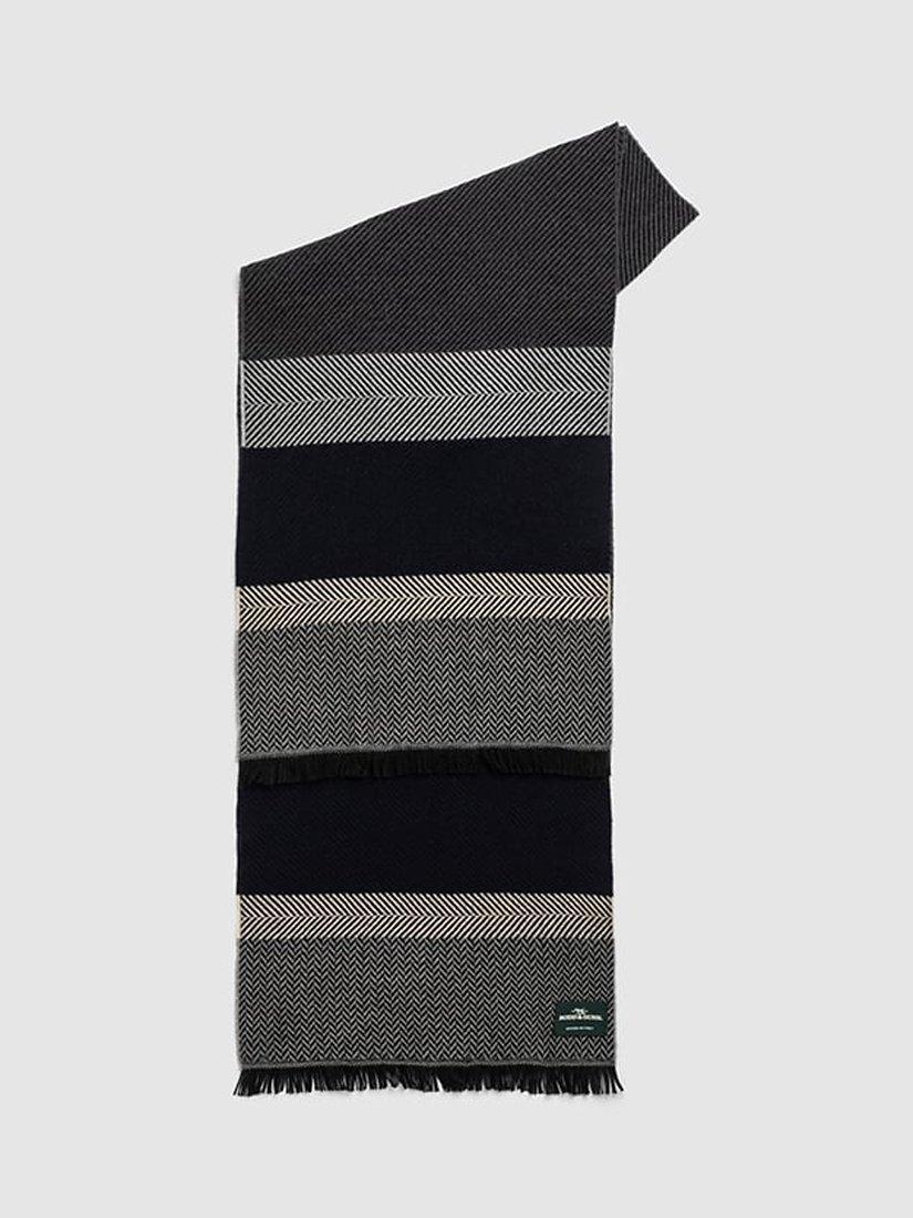 Rodd & Gunn Danieals Terrace 100% Wool Scarf, Grey/Multi, One Size
