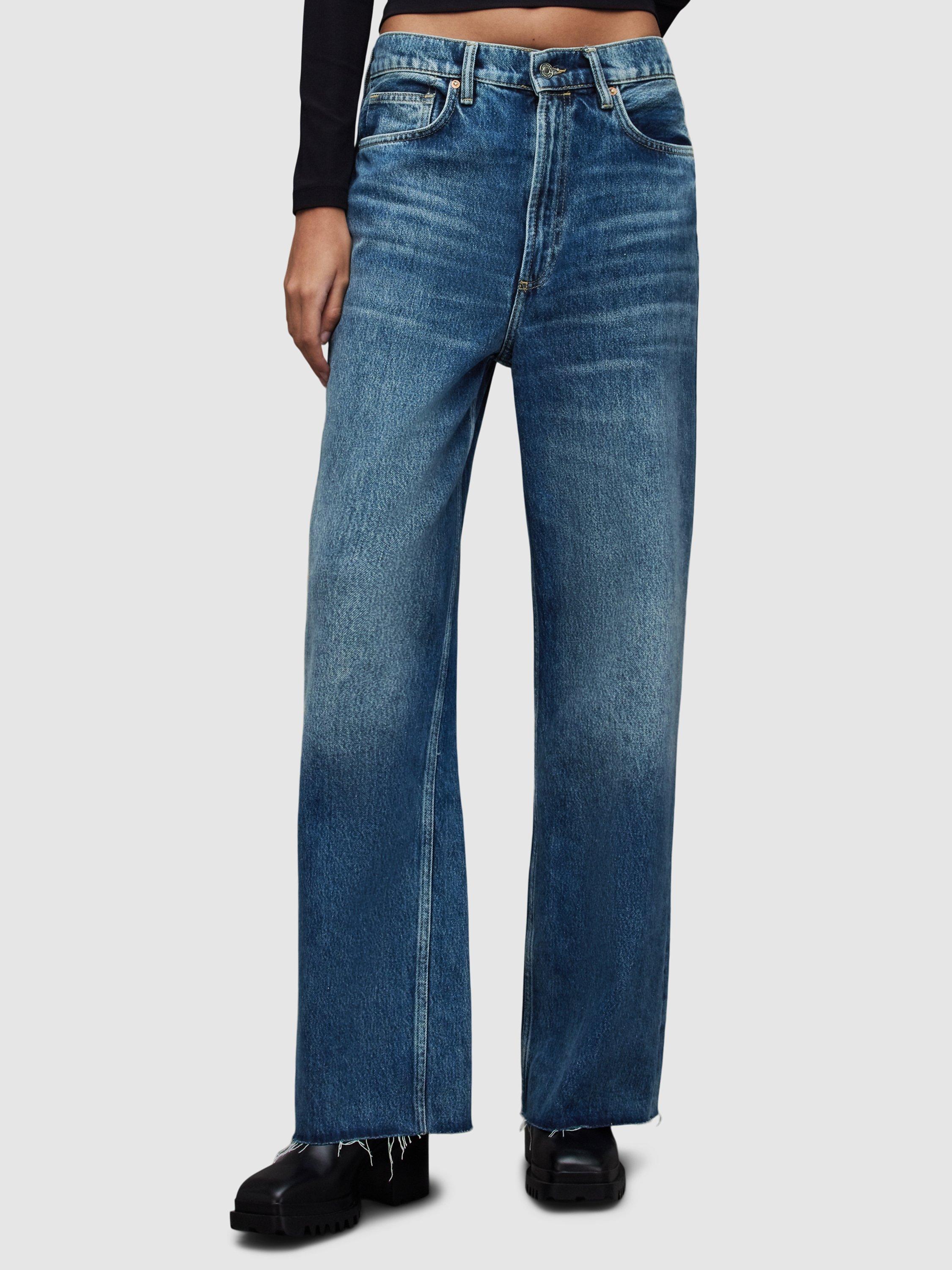 AllSaints Blake Wide Leg Jeans, Dark Indigo