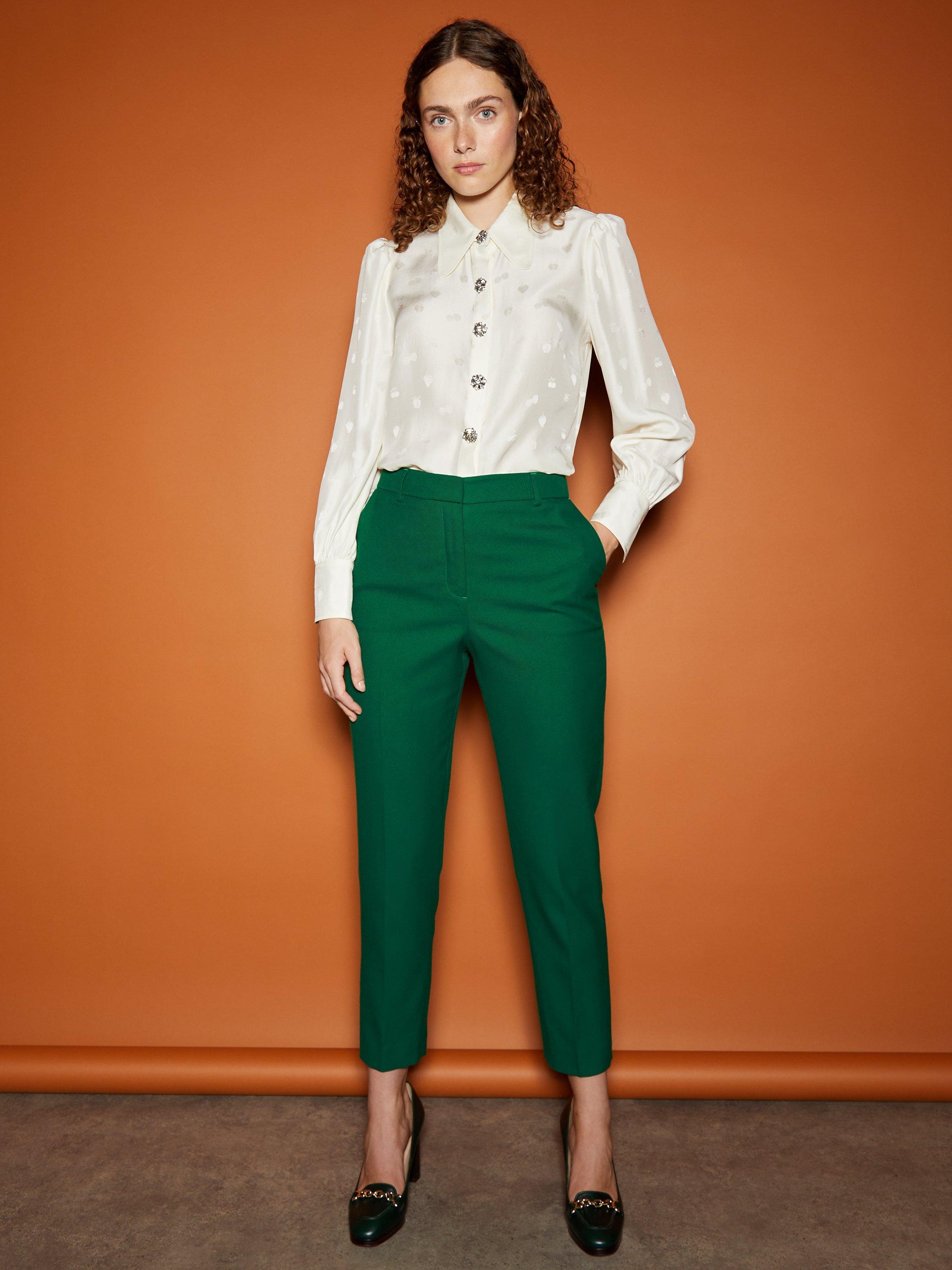 L.K.Bennett x Ascot Collection: Mariner Trousers, Green