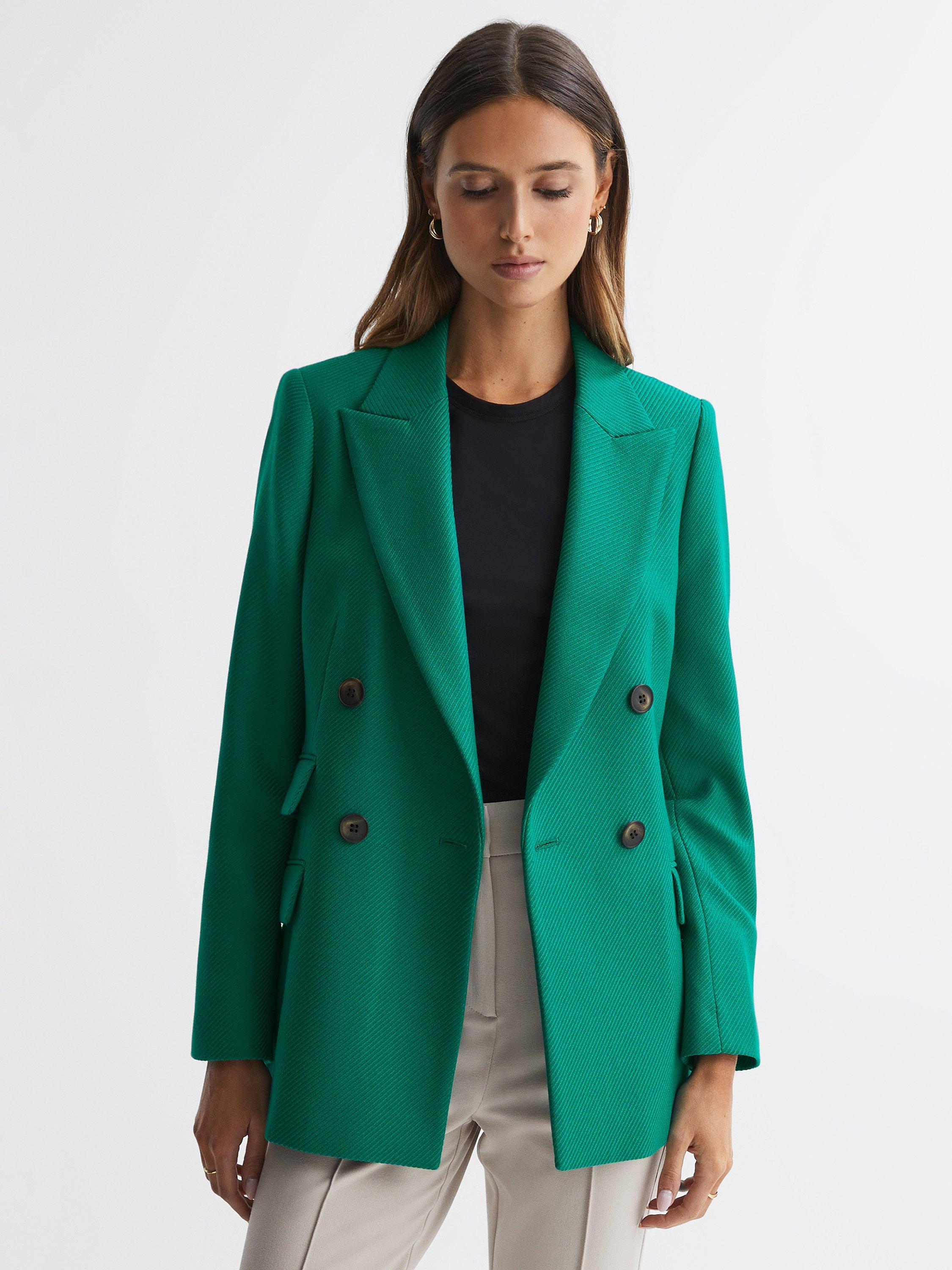 Reiss Logan Twill Blazer, Green