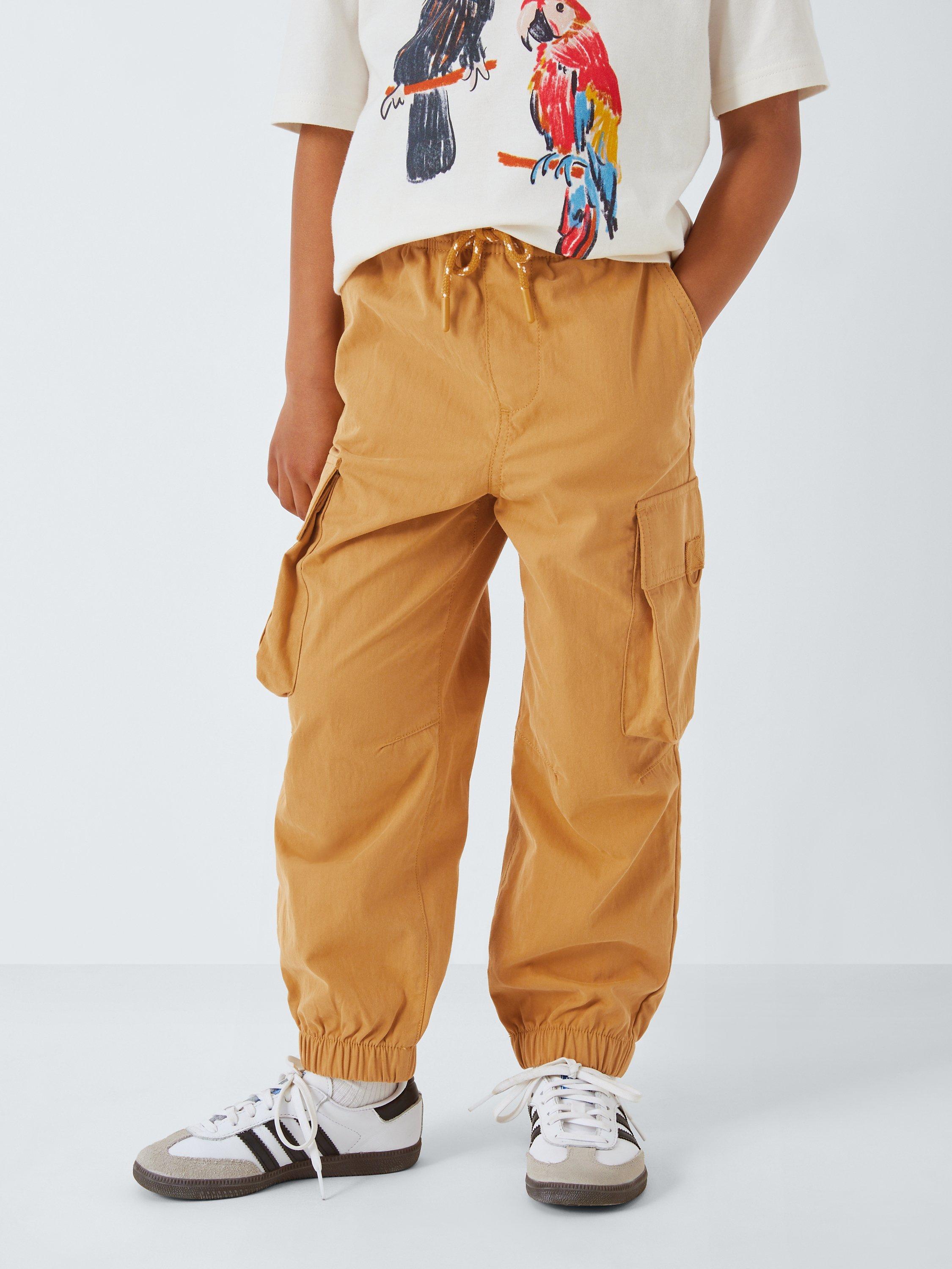 John Lewis Kids' Parachute Cargo Trousers, Yellow