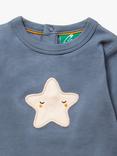 Little Green Radicals Baby Shooting Star Applique Long Sleeve T-Shirt, Blue