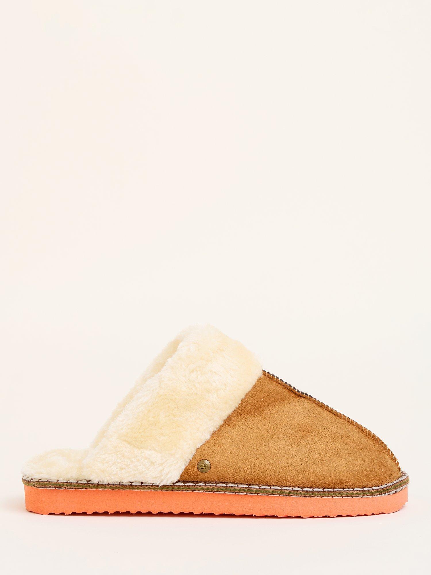 Brakeburn Fancy Trim Slippers, Beige