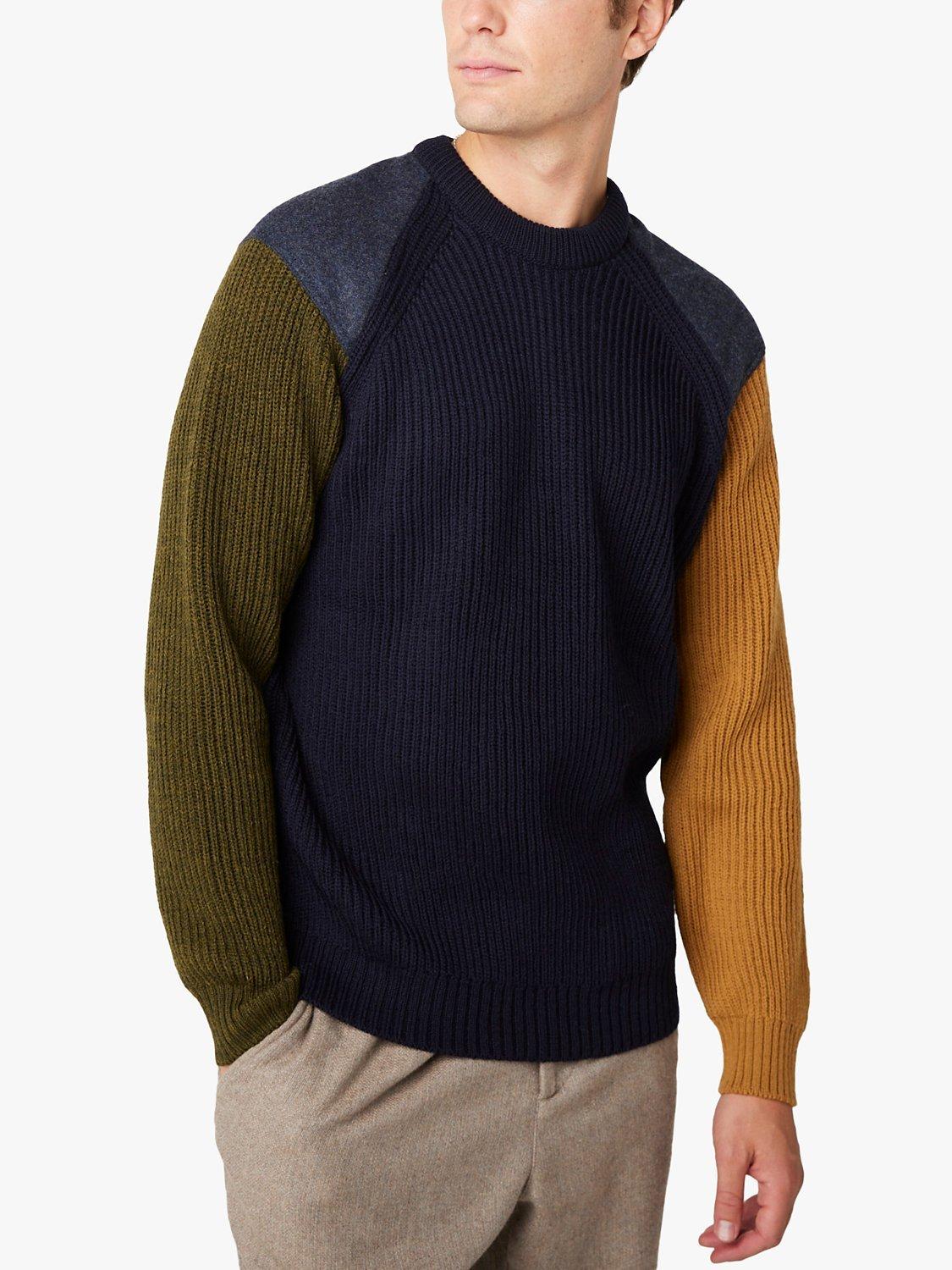 Peregrine Funky Long Sleeve Jumper, Navy/Multi