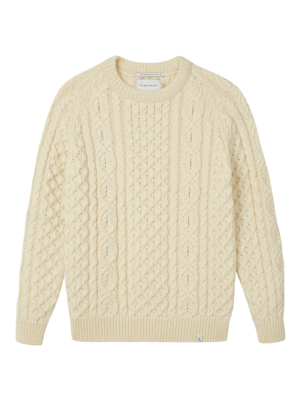 Peregrine Hudson Aran Jumper, Ecru