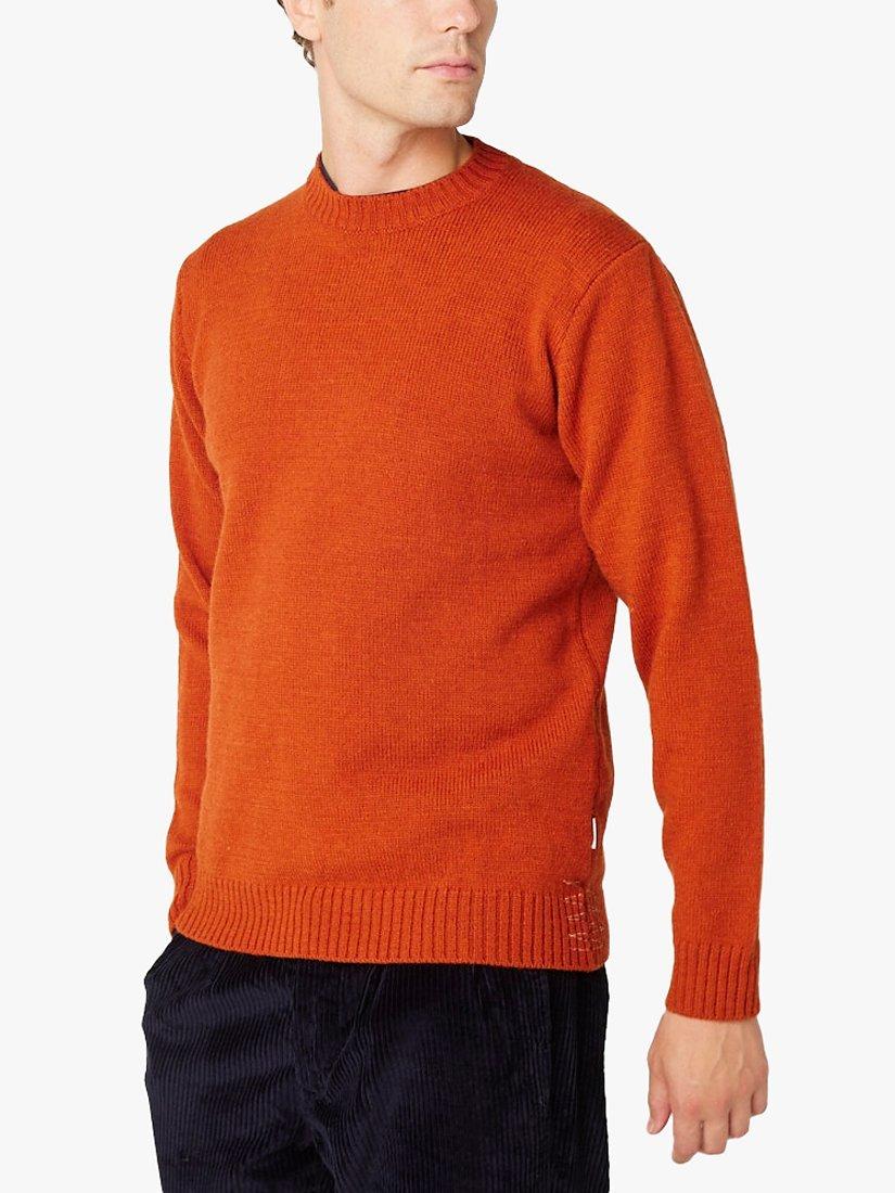 Peregrine Makers Merino Crew Jumper, Orange