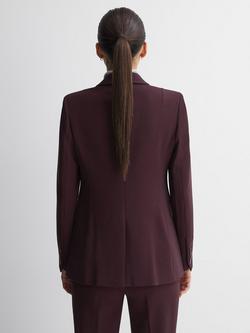 Reiss Gabi Tailored Single Breasted Suit Blazer - view 2, Berry