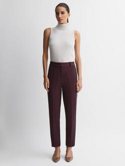 Reiss Gabi Slim Fit Tailored Suit Trousers, Berry