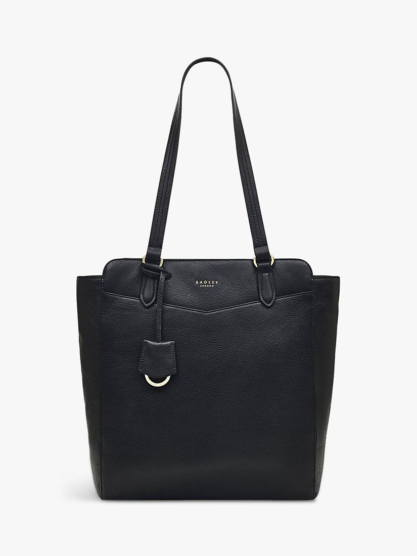 Radley Gordon Road Medium Zip Top Leather Tote Bag, Black, One Size